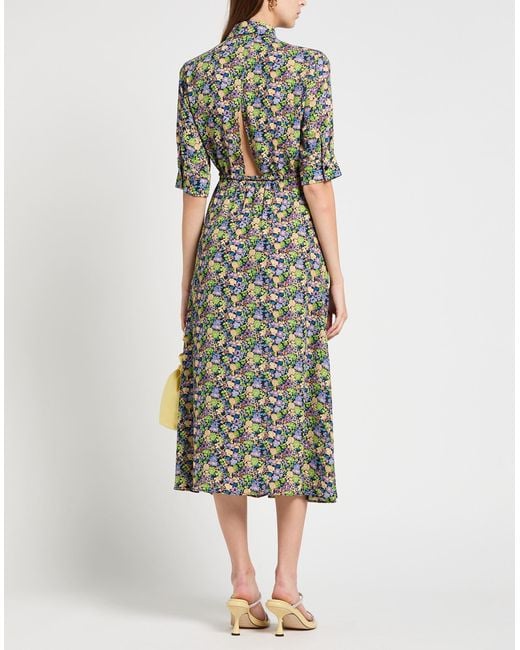 Maje Green Midi Dress Polyester