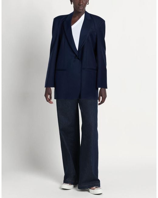 Forte Blue Blazer Polyester, Viscose, Elastane