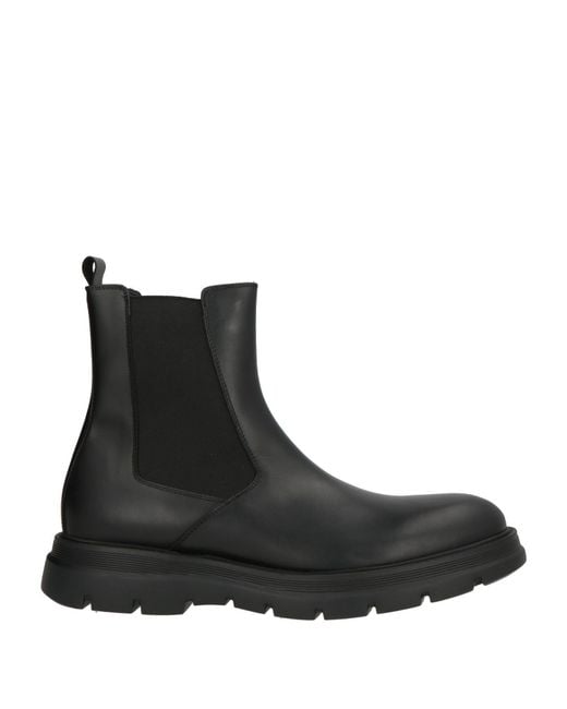 Giovanni Conti Black Ankle Boots Leather for men