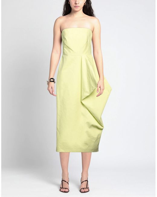 Sportmax Yellow Midi-Kleid