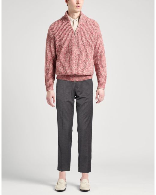 Paolo Pecora Gray Charcoal Pants Polyester, Viscose, Elastane for men
