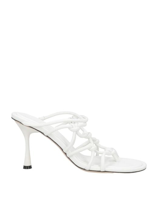 STUDIO AMELIA White Thong Sandals