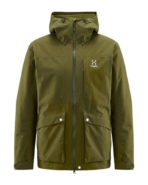 Haglöfs Green Military Jacket Polyester for men