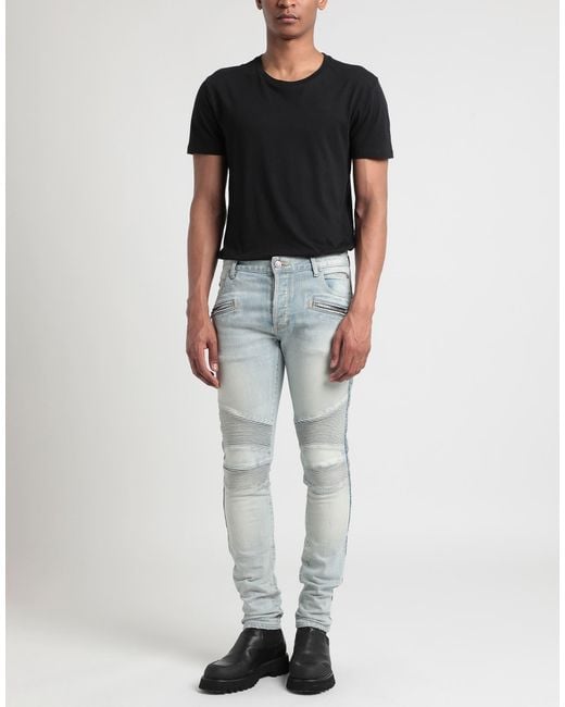 Balmain Blue Denim Pants for men