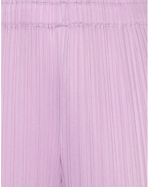 Pleats Please Issey Miyake Purple Cropped Trousers