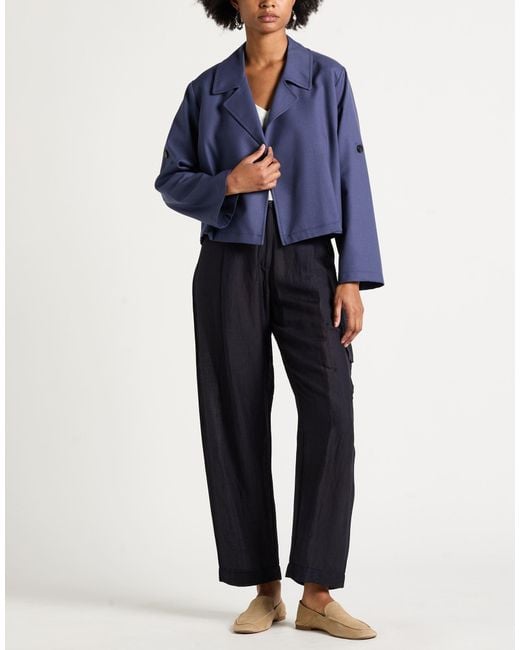 Marella Blue Monochrome Jacket Virgin Wool