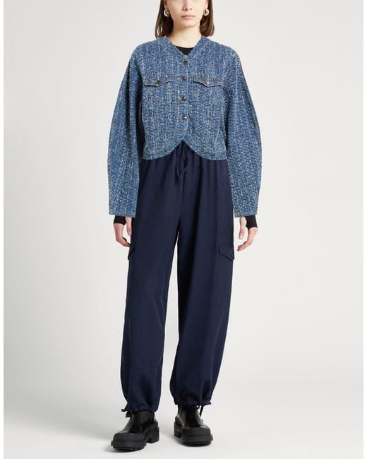 ROTATE BIRGER CHRISTENSEN Blue Denim Outerwear