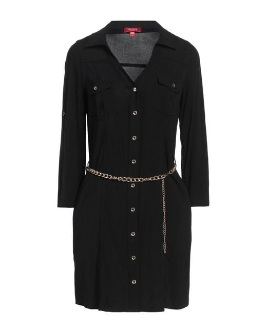 Guess Black Mini Dress Viscose