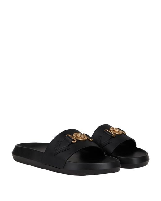 Versace Black Sandals Leather for men