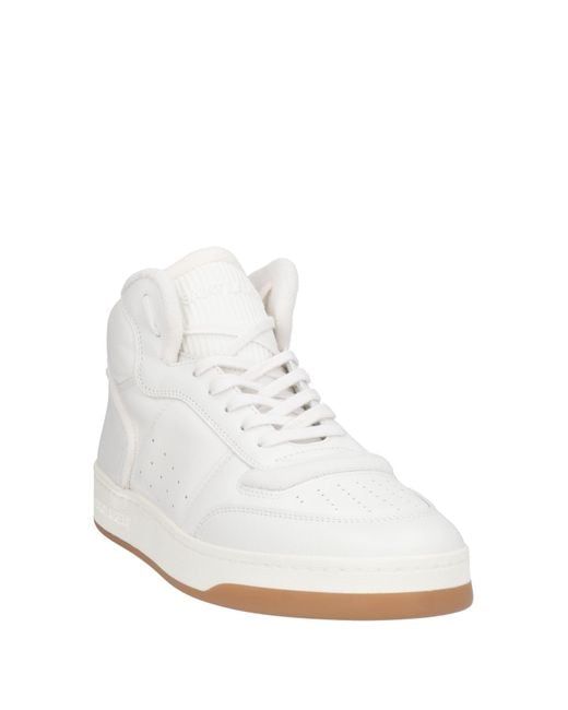 Saint Laurent White Leather Sl/80 Sneakers for men