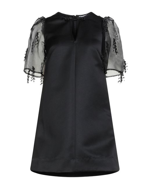 Ganni Black Mini Dress Recycled Polyester