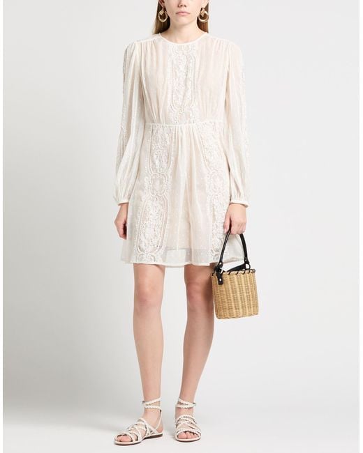 Twinset White Mini Dress Cotton