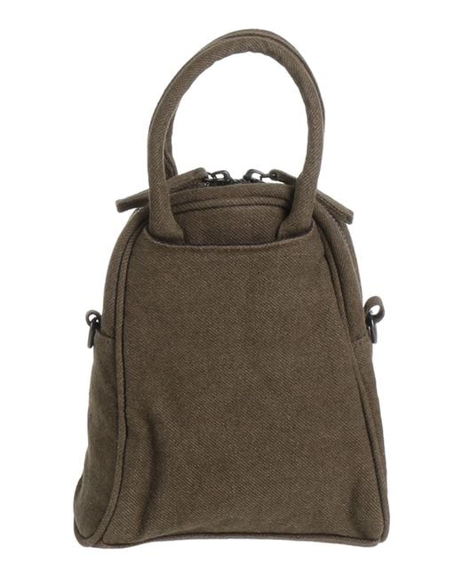 Y's Yohji Yamamoto Brown Taupe Handbag Linen, Cotton