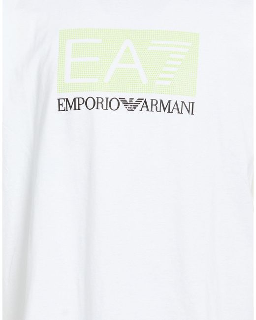 EA7 White T-Shirts for men