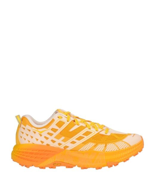 Hoka One One Orange Sneakers Textile Fibers for men