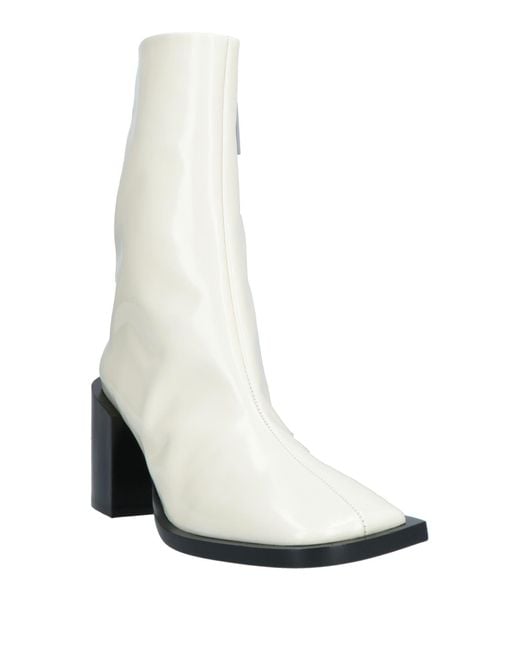 Jil Sander White Ankle Boots