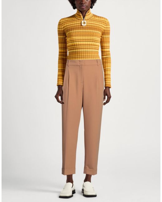 Pennyblack Natural Camel Pants Polyester, Viscose, Elastane