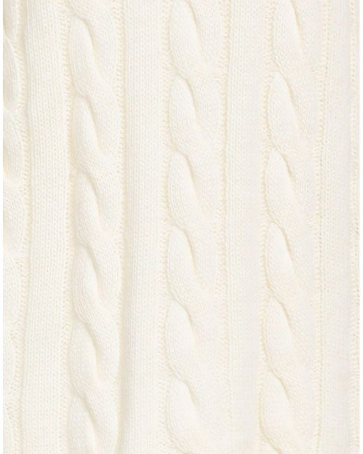 hinnominate White Ivory Turtleneck Acrylic, Polyester