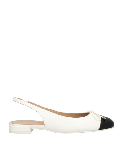 Stuart Weitzman Natural Ballet Flats Leather