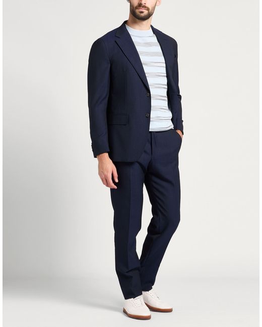 Caruso Blue Suit Wool for men