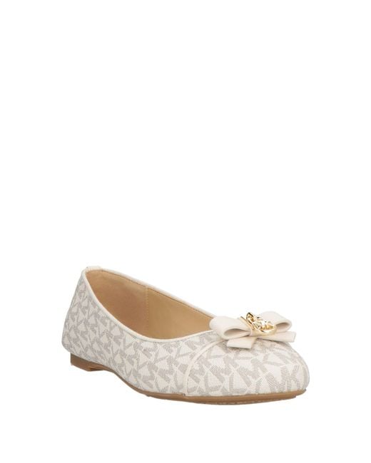 MICHAEL Michael Kors White Ballet Flats