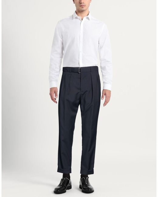 Officine Generale Blue Midnight Pants Wool for men