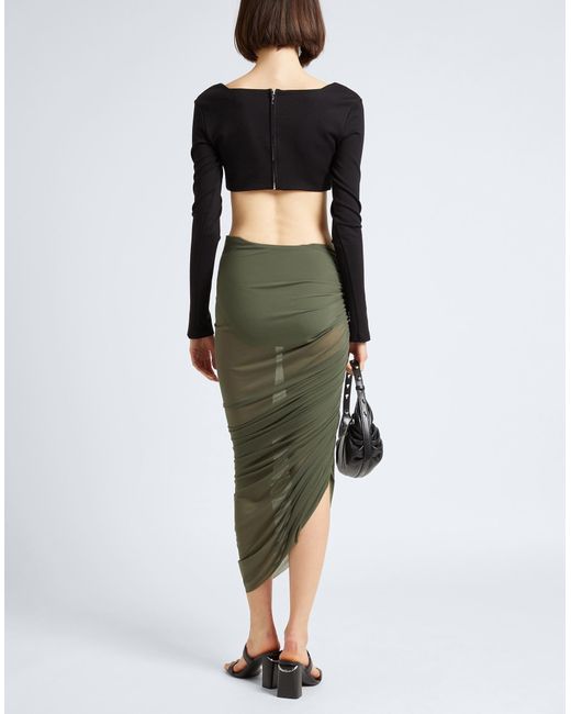 Norma Kamali Green Maxi Skirt