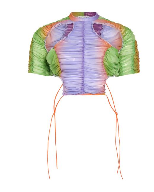 ESTER MANAS Green Plum Top Polyamide, Elastane