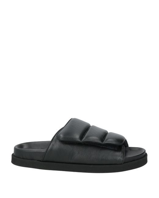 Gia Borghini Black Sandals Textile Fibers