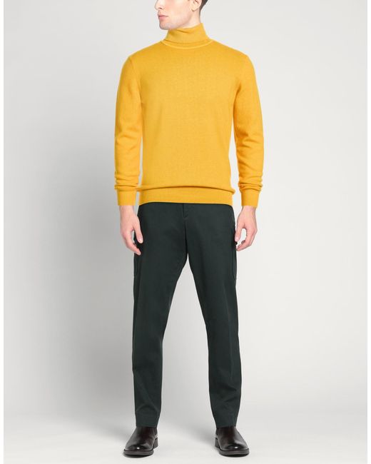Kangra Yellow Marigold Turtleneck Cashmere for men