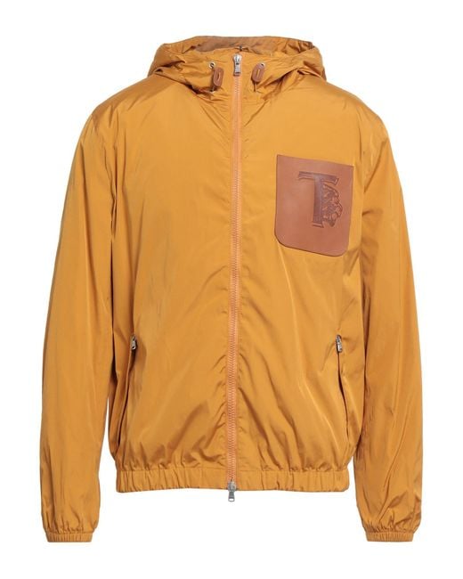 Tod's Orange Marigold Jacket Polyester, Cow Leather for men