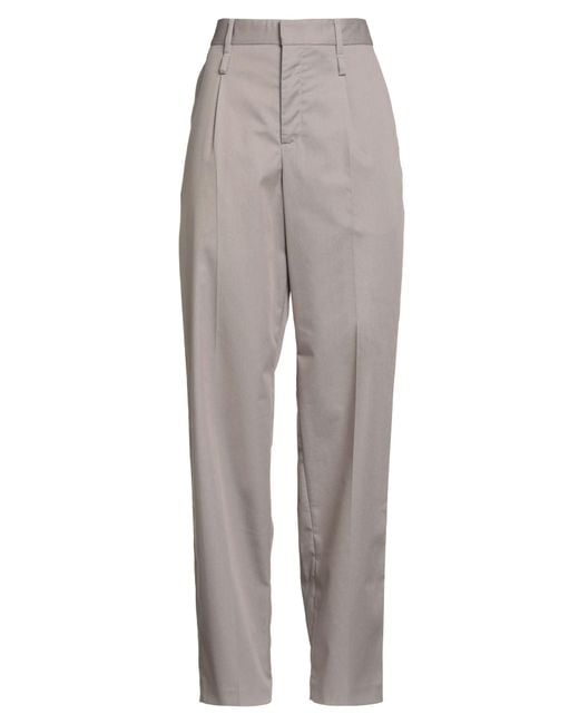 FEDERICO CINA Gray Pants Polyester, Cotton