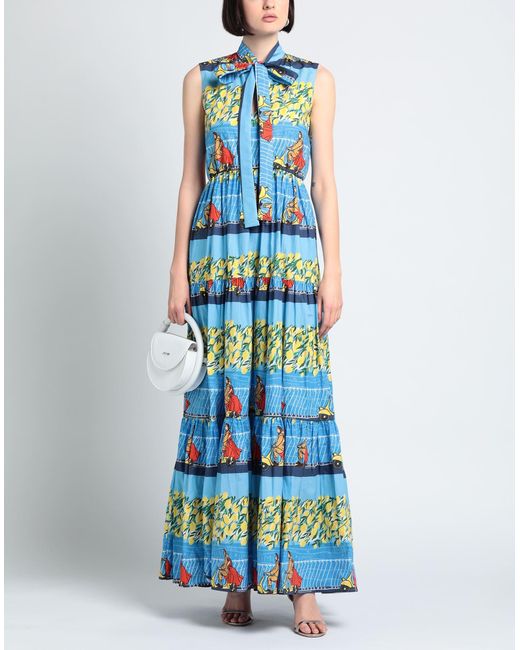 ALESSANDRO ENRIQUEZ Blue Maxi Dress