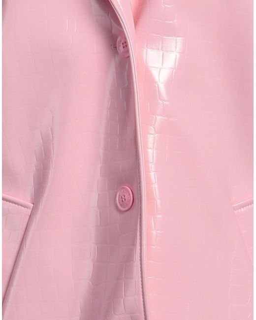 Boutique Moschino Pink Overcoat & Trench Coat Polyester