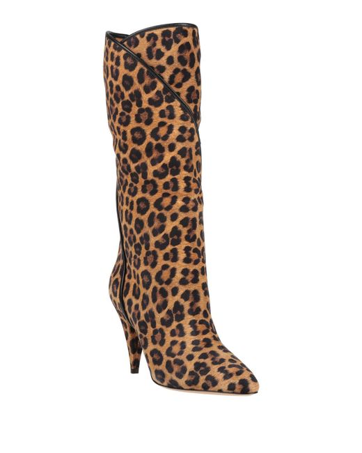 Casadei Brown Camel Boot Leather