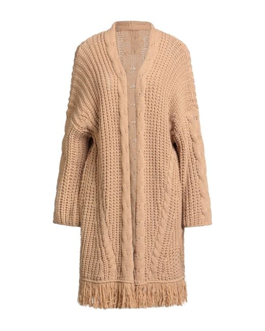 MILVA MI Natural Camel Cardigan Viscose, Wool, Alpaca Wool