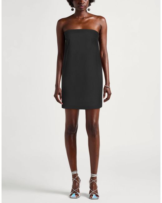 Ottod'Ame Black Mini Dress Polyester, Virgin Wool, Elastane
