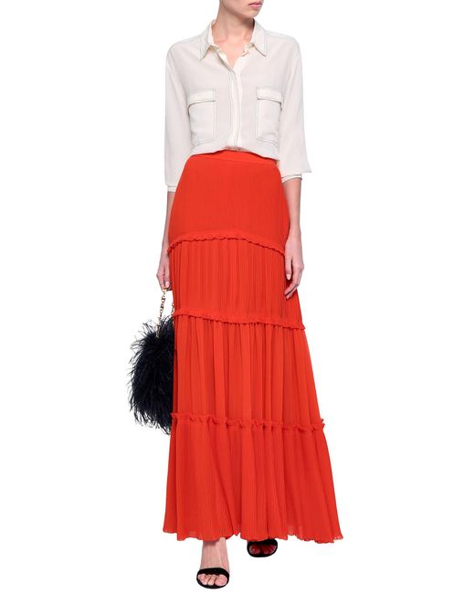 Tory Burch Red Maxi Skirt