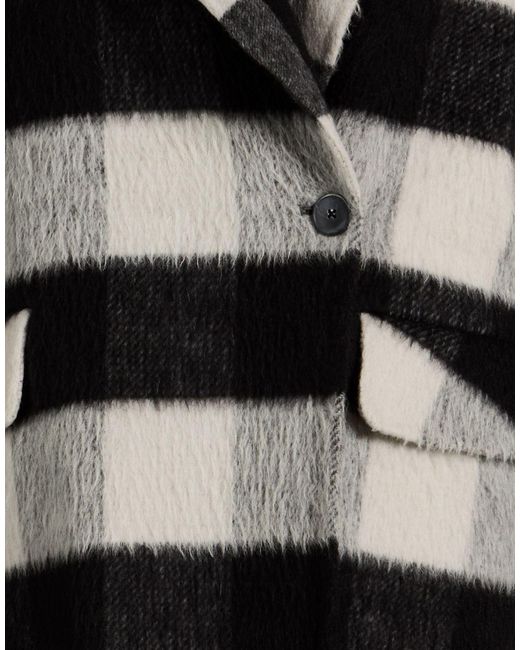 Soallure Black Coat Wool