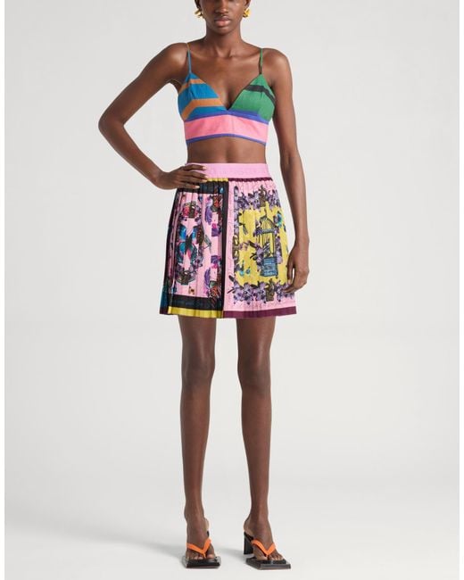 Versace Jeans Couture Pink Mini Skirt Polyester