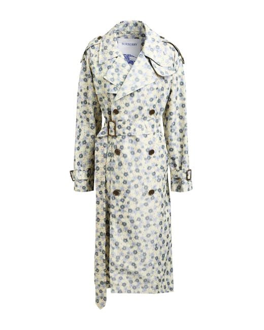 Burberry White Overcoat & Trench Coat