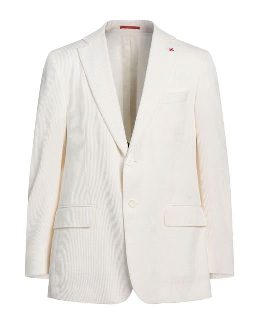 Isaia White Suit Jacket for men