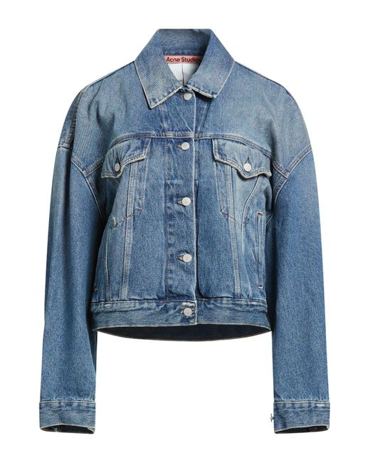 Acne Blue Denim Outerwear Cotton