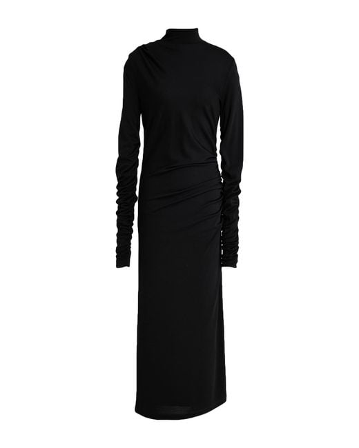 Max Mara Black Maxi Dress Wool