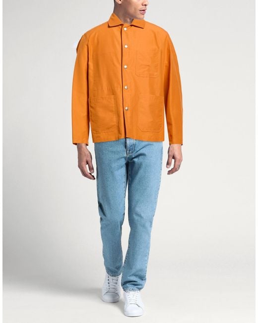 Doppiaa Orange Jacket Cotton, Polyamide for men