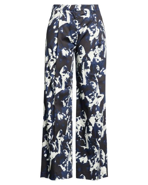 Grifoni Blue Pants Cotton, Elastane
