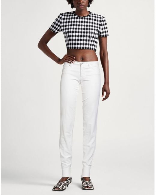 Jacob Cohen White Pants Cotton, Polyamide, Elastane