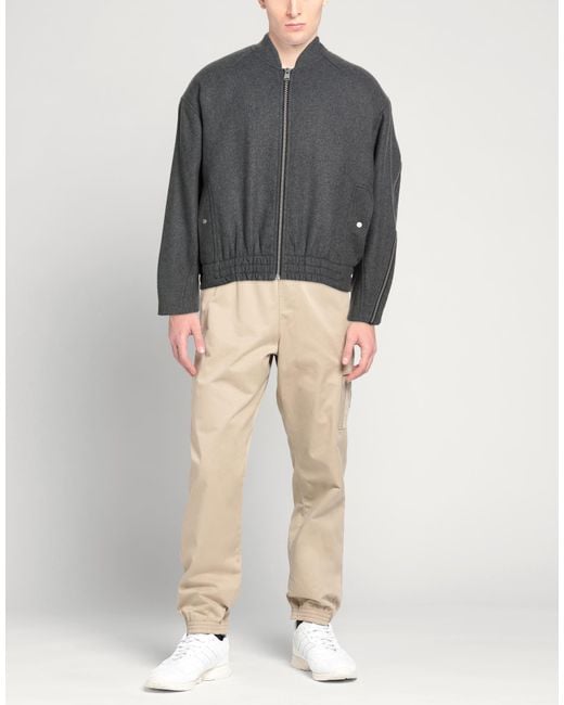 AllSaints Gray Jacket Polyester, Wool, Acrylic, Polyamide for men