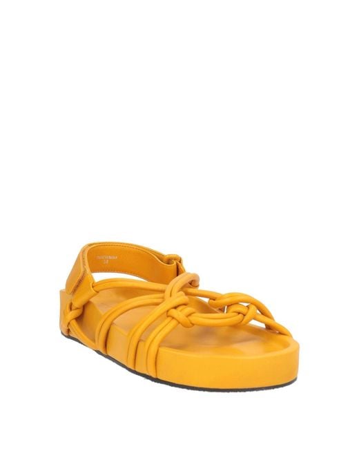 JVAM Yellow Marigold Sandals Sheepskin
