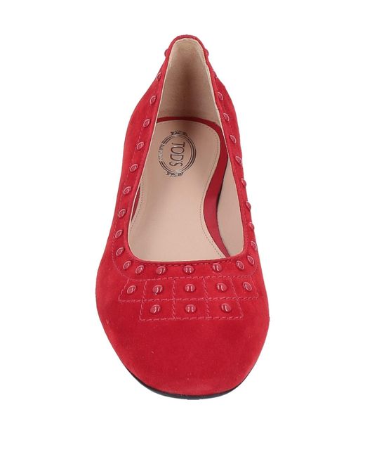 Tod's Red Ballet Flats